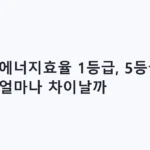 냉장고 에너지효율 1등급, 5등급이랑 실제로 얼마나 차이날까