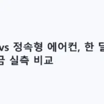 인버터 vs 정속형 에어컨, 한 달 전기요금 실측 비교